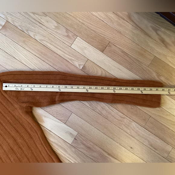 Lambs wool, angora, Turtleneck Sweater, burnt orange, large fitted, vintage - Picture 10 of 12